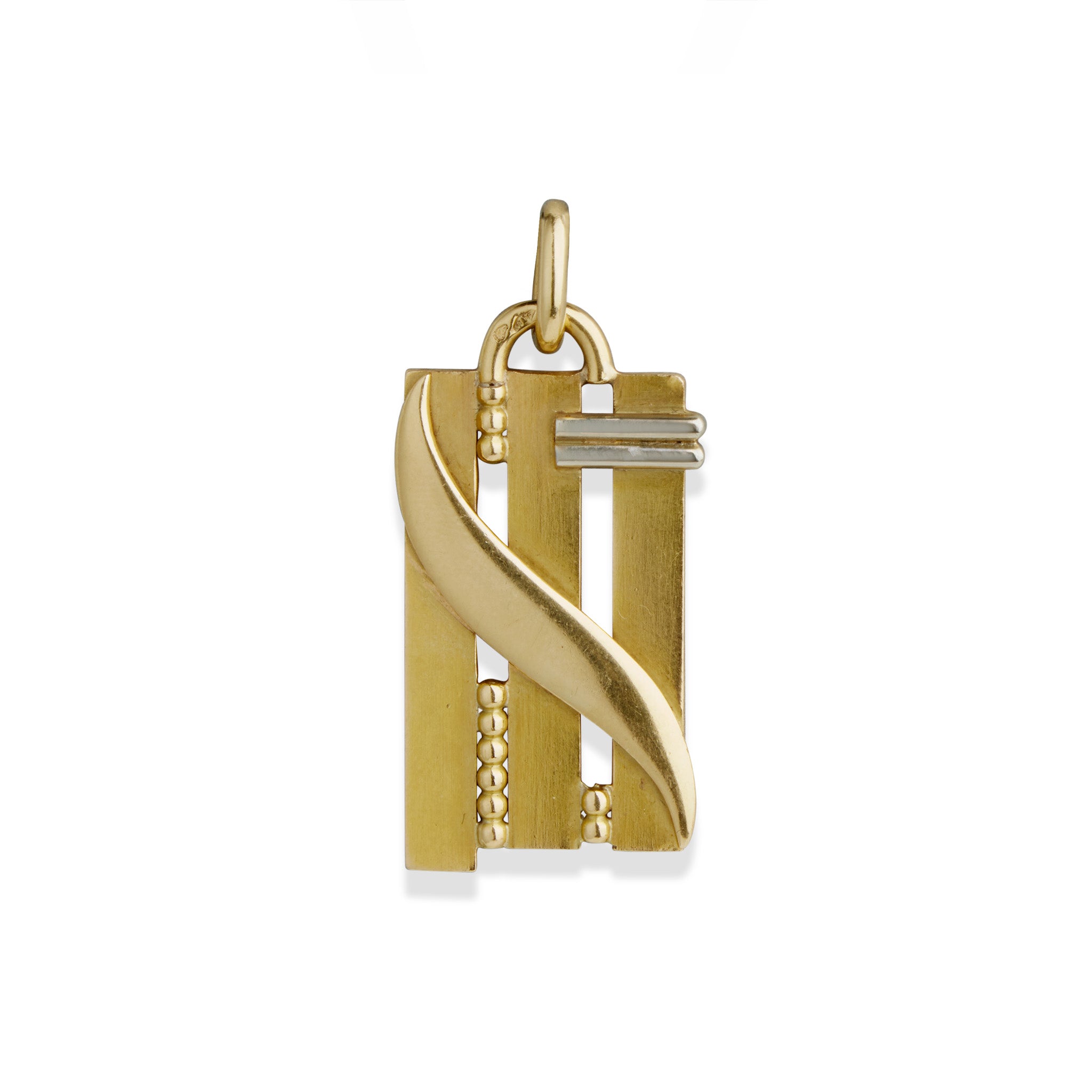 Jean Després Modernist 18K Gold Pendant Necklace - Vintage Luxury Jewelry for Women - Perfect for Evening Parties, Weddings & Special Occasions