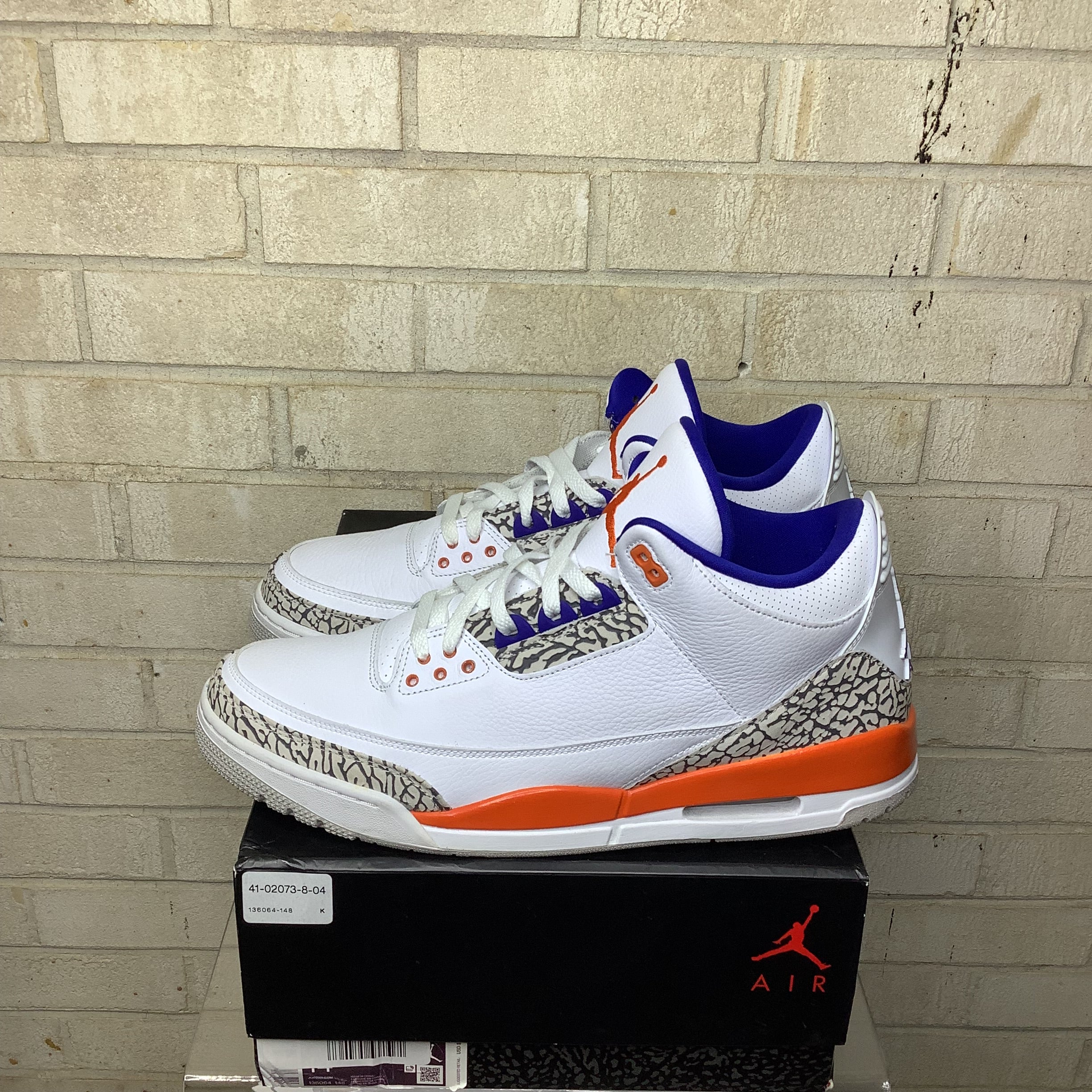 AIR JORDAN 3 KNICKS Men's Basketball Shoes Size 14 - Retro Sneakers for NBA Fans, Streetwear & Casual Wear (Style Code: 136064-148) - Perfect for Basketball Games, Gym Workouts and Urban Fashion