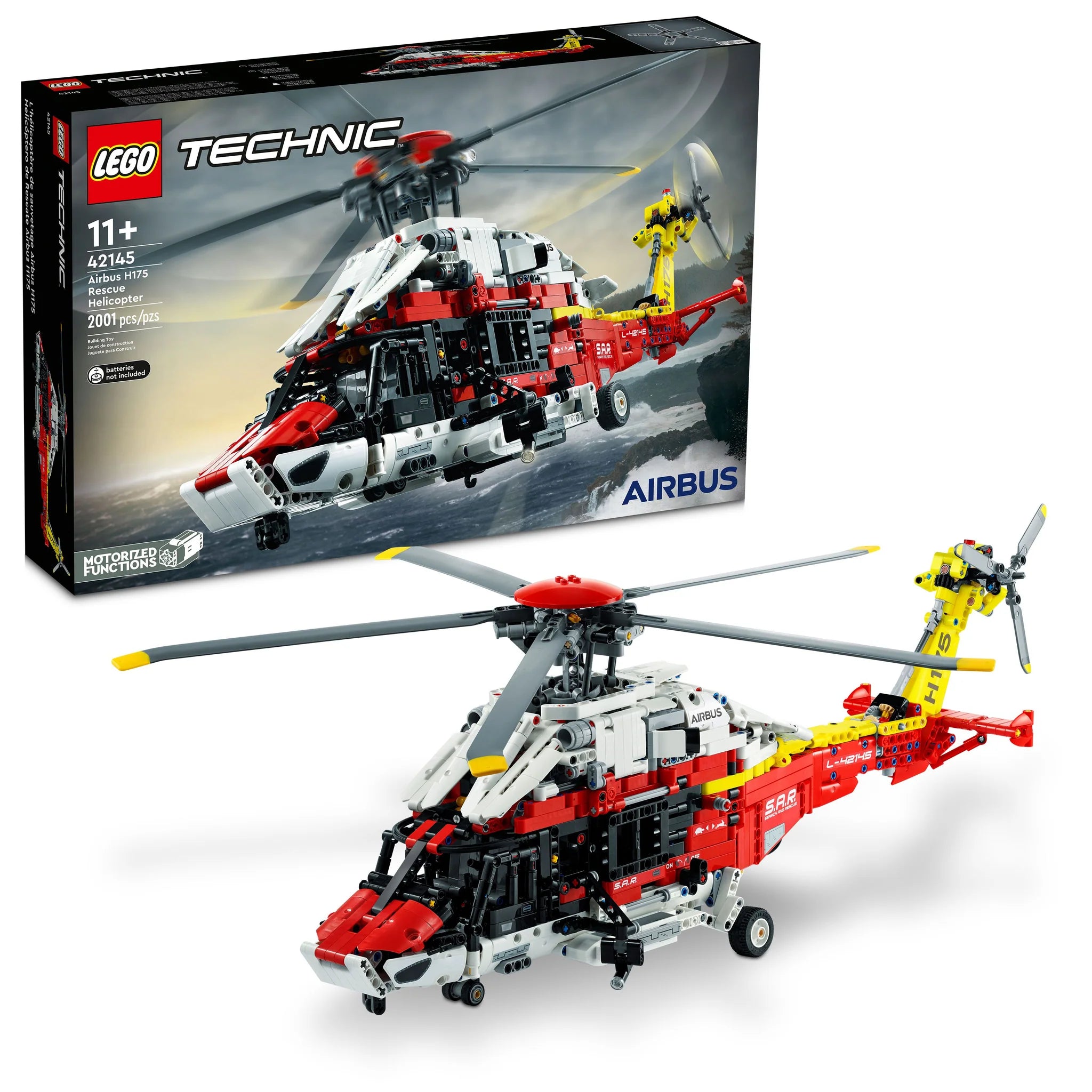 LEGO® Technic™ Airbus H175 Rescue Helicopter Building Set – STEM Toy for Kids & Adults – Perfect for Aviation Enthusiasts & Collectors – Great for Creative Play, Gift Giving & Display