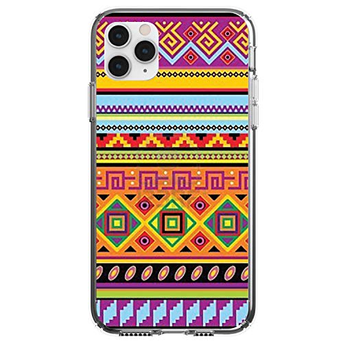 Blue Orange Purple Tribal Print On Clear Case