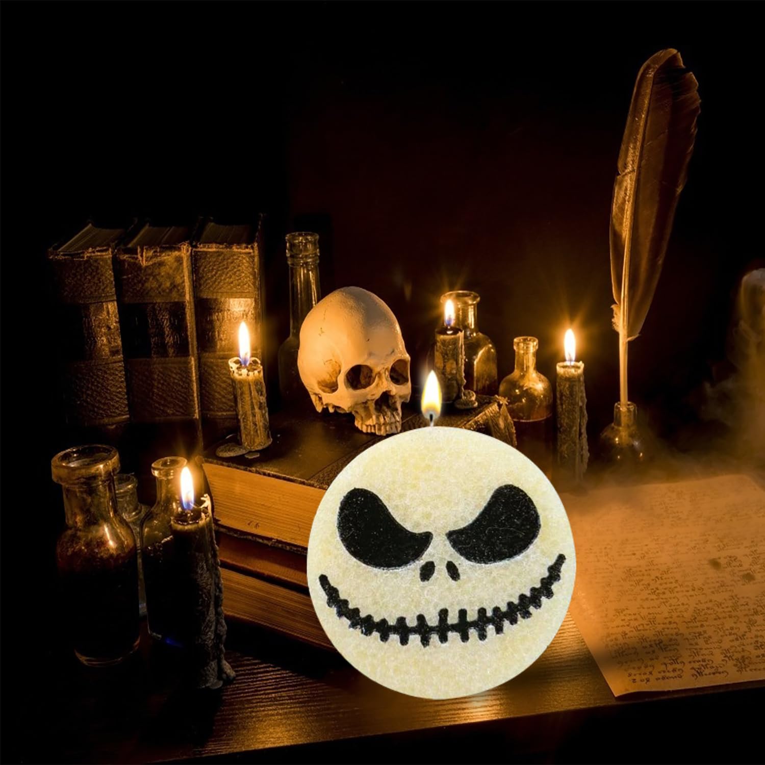 Halloween Nightmare Car Freshie Silicone Mold - DIY Car Air Freshener Supplies Kit for Clay, Candle & Soap Making - Perfect for Car & Home Decoration (Spooky Halloween Decor & Gift Idea)
