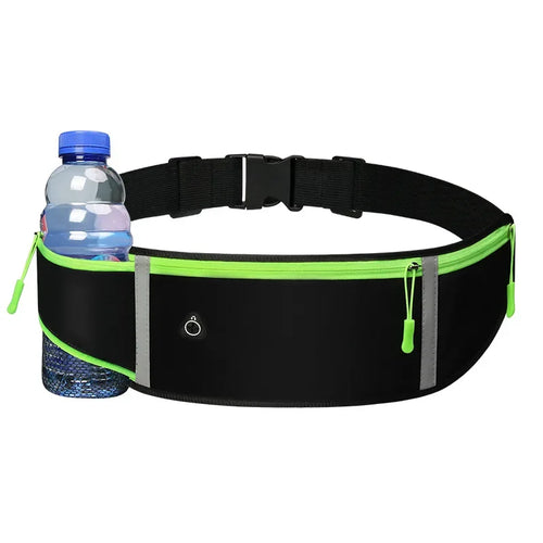 Lightweight Running Waist Pack - Sports Jogging Belt with Phone Pocket & Zipper Pouch for Men Women - Perfect for Gym, Hiking, Travel & Outdoor Activities