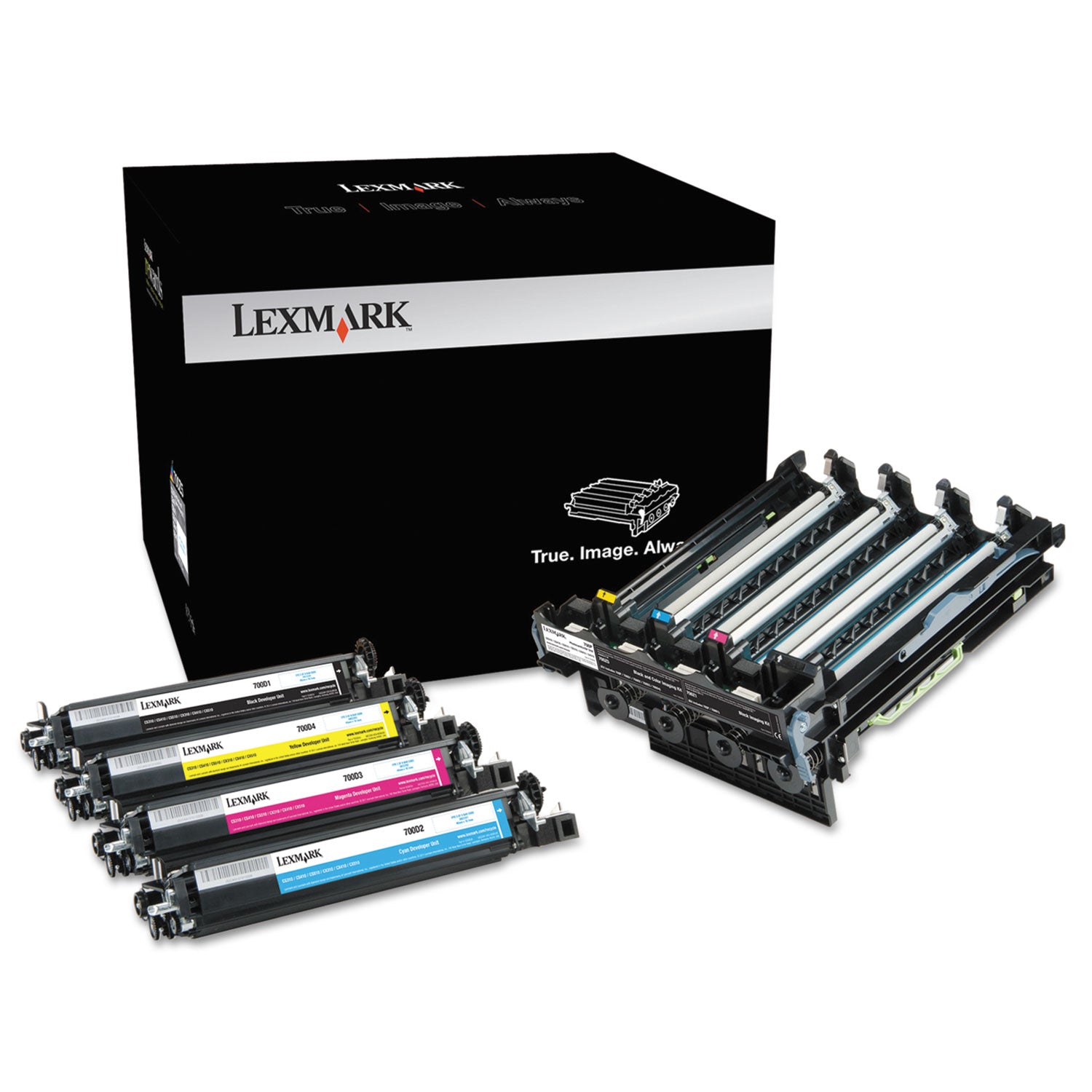 Unison Imaging Kit 70C0Z50 - High Yield 40,000 Pages, Black & Tri-Color Toner Cartridge for Office Printing & Home Use