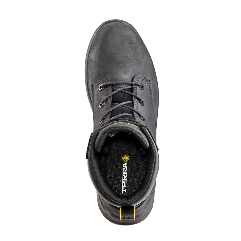 Terra Byrne Unisex 6-Inch Waterproof Composite Toe Work Boots TR0A839BBLK - Black Safety Shoes for Construction, Warehouse & Outdoor Work