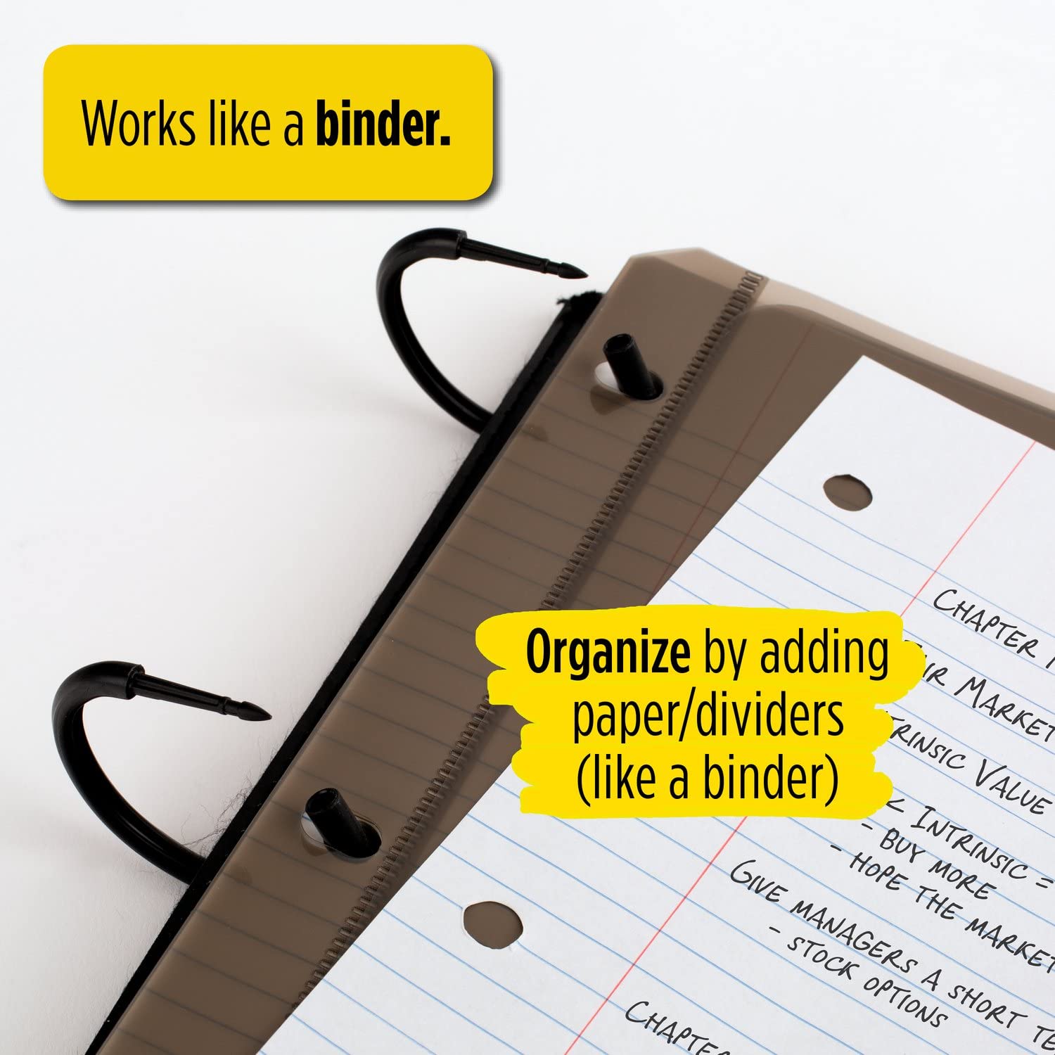 5-Star Flex Hybrid NoteBinders 4 Pack - 1 Inch All-in-One Notebook & Binder Set in Black, White, Red & Green (29328AE2) | Perfect for School, Office & Home Organization