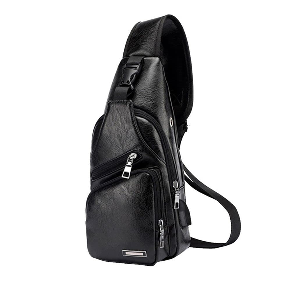 Men's PU Shoulder Bag - Sporty Casual Crossbody for Daily Use