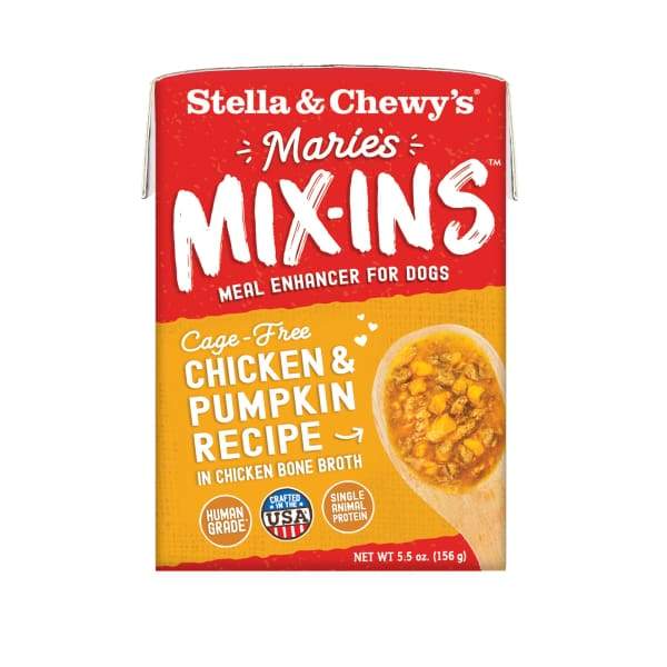 Stella & Chewy's Marie's Mix Ins Chicken & Pumpkin Recipe 5.5oz - Freeze-Dried Dog Food Topper for Small & Large Breeds - Perfect for Kibble, Wet Food or Homemade Meals