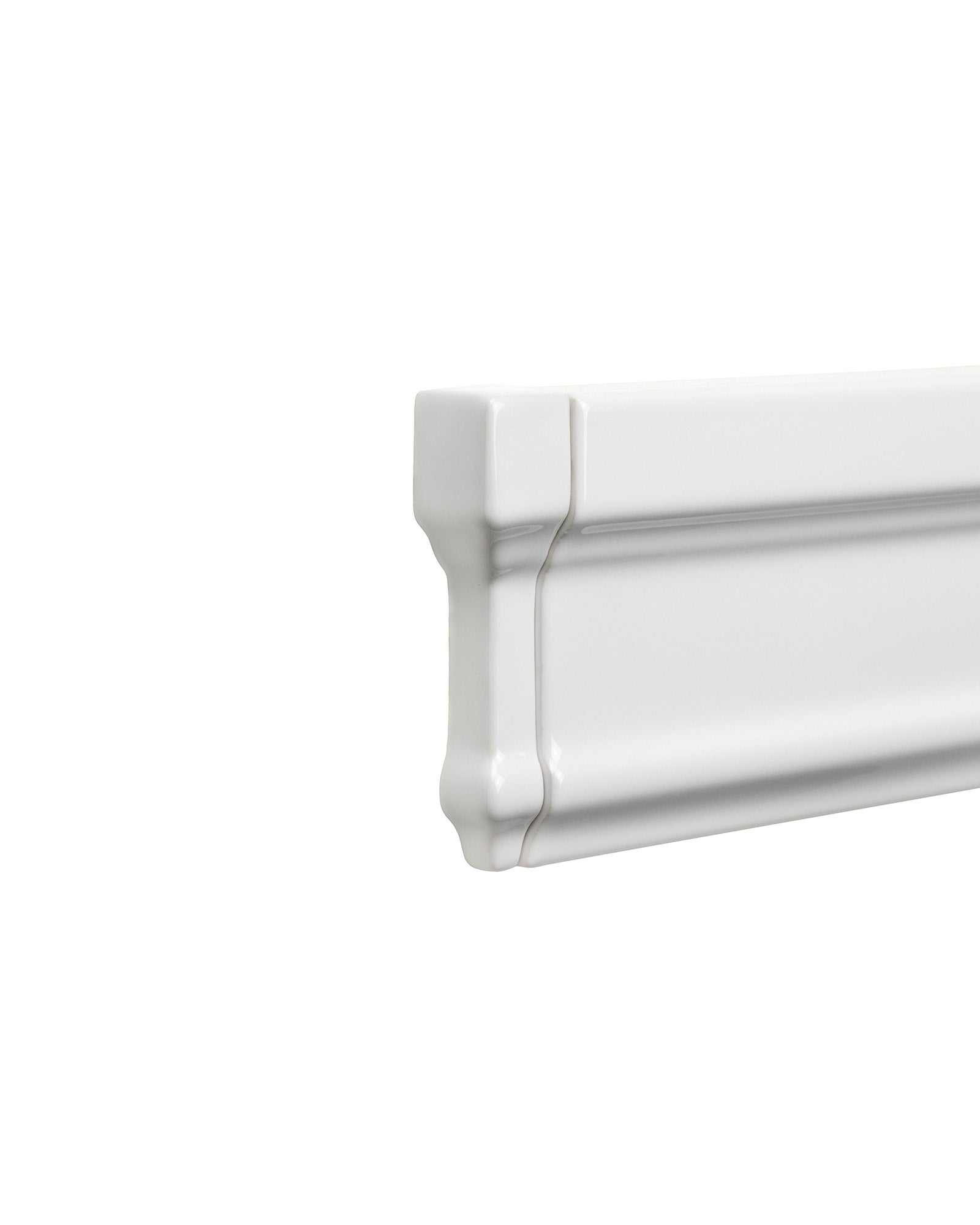 Kakel Victoria White Corner Trim for Baseboard 7.5 x 15 cm - Perfect for Bathroom & Kitchen Tile Edging Protection