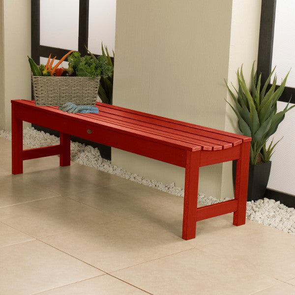 Lehigh Backless Synthetic Wood Picnic Bench - Durable Outdoor Dining Table for Patio, Garden & Park - Perfect for BBQs, Camping & Family Gatherings