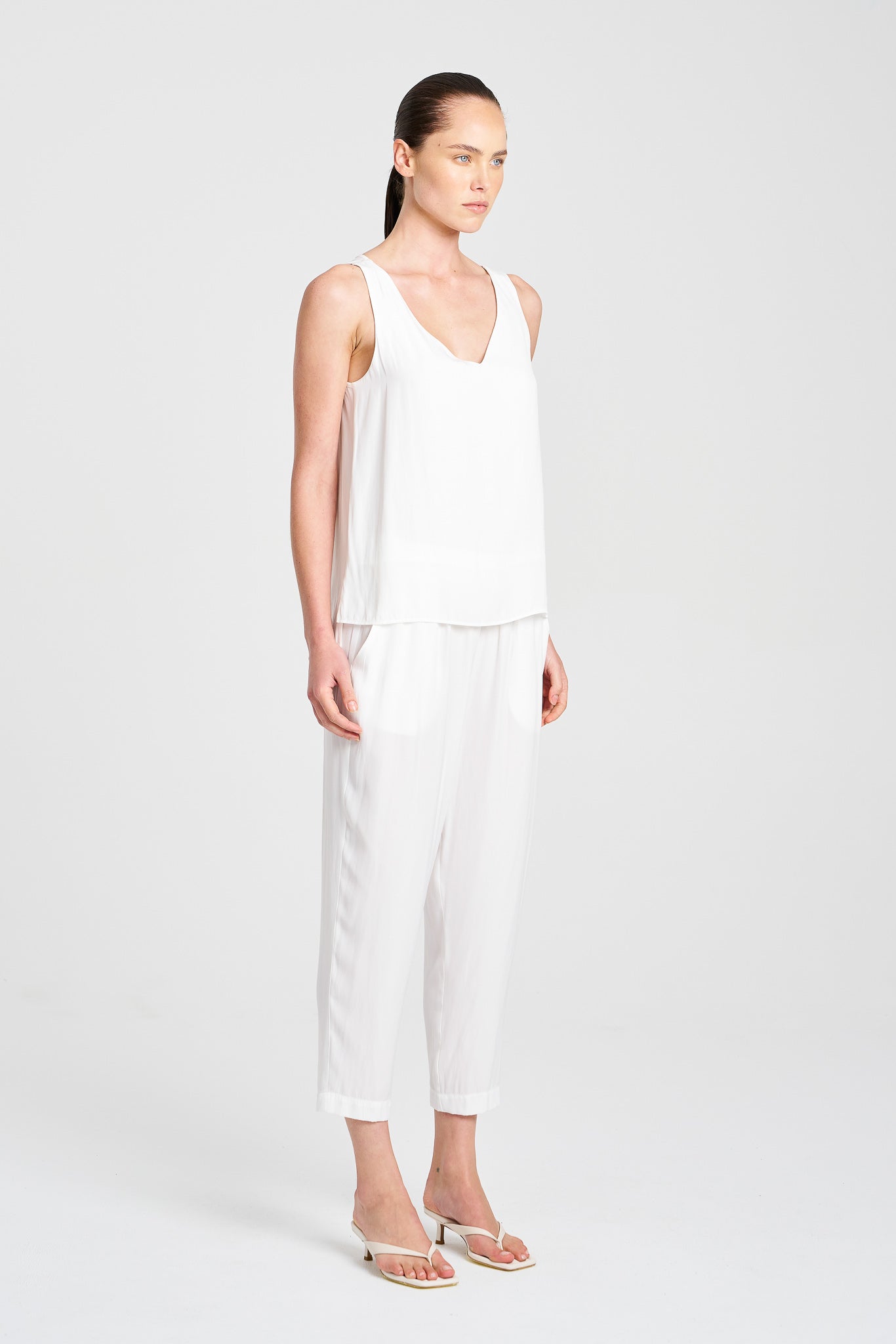 Mela Purdie Audrey Tank Top - Women's Casual Sleeveless Blouse for Summer Outfits & Beach Wear