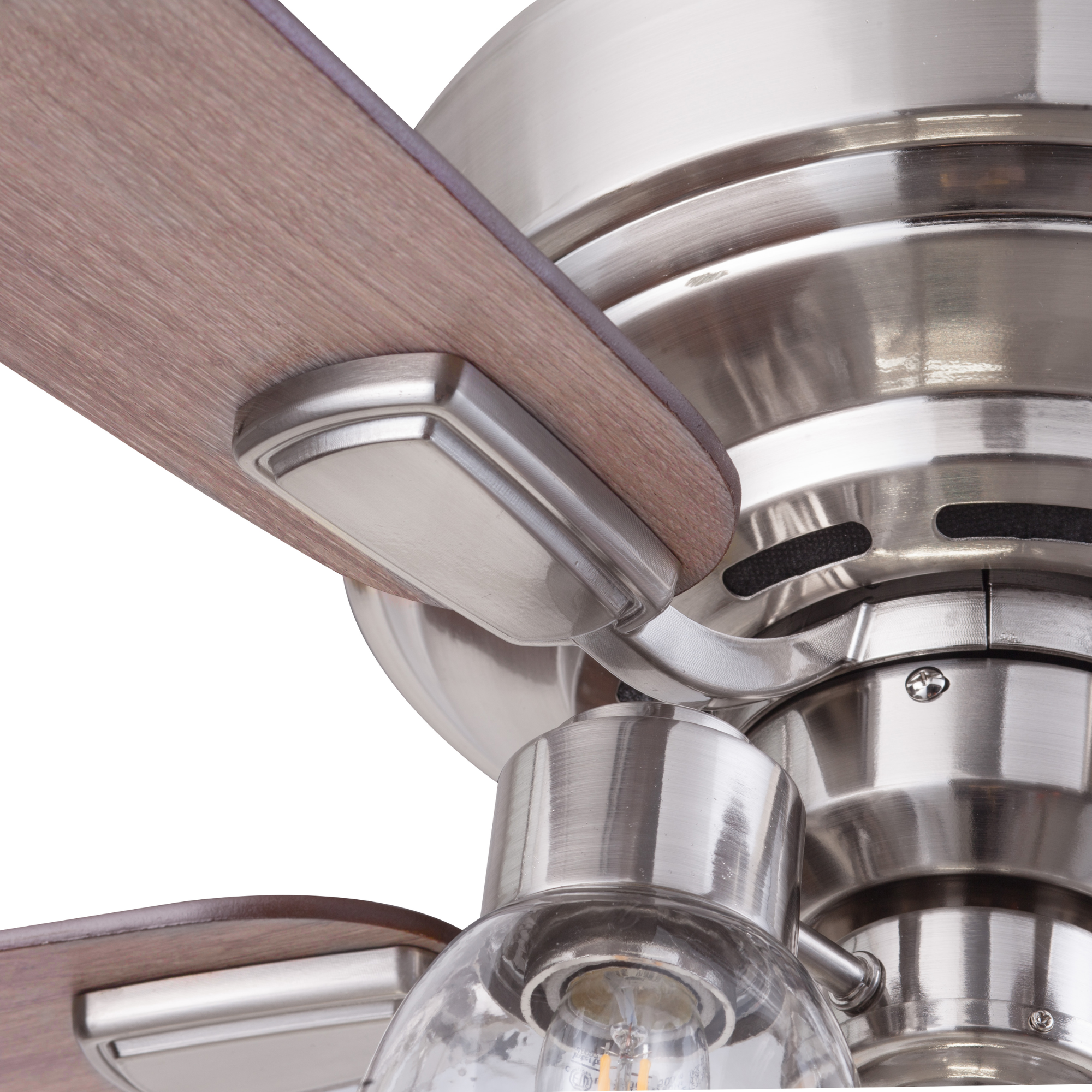 52 Inch Magonia Brushed Nickel Ceiling Fan with Pull Chain & Quick Attach™ - Perfect for Living Room, Bedroom, and Outdoor Spaces