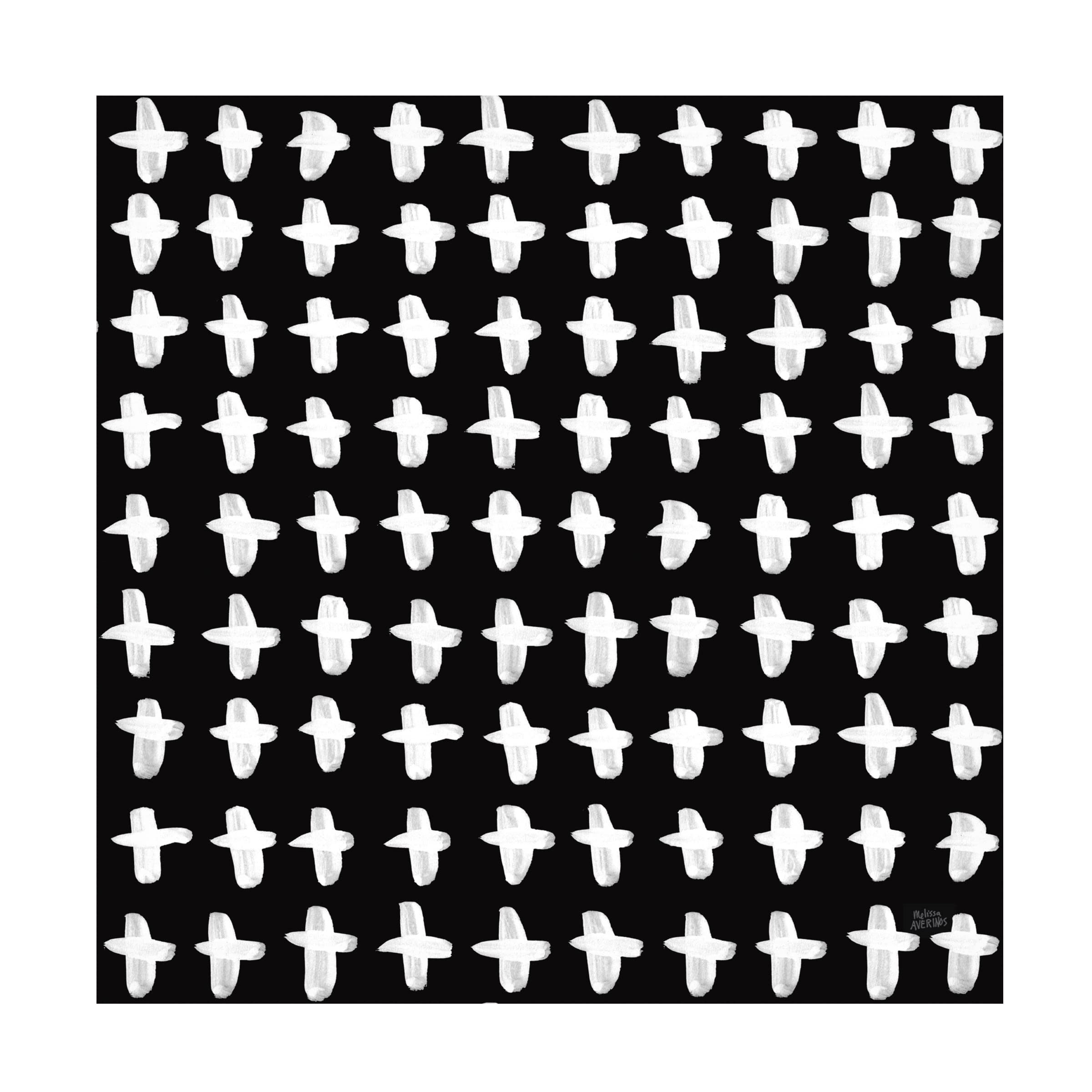 Scandy Baby Pattern XB Canvas Art by Melissa Averinos - Modern Scandinavian Nursery Decor, Playroom Wall Art & Baby Shower Gift