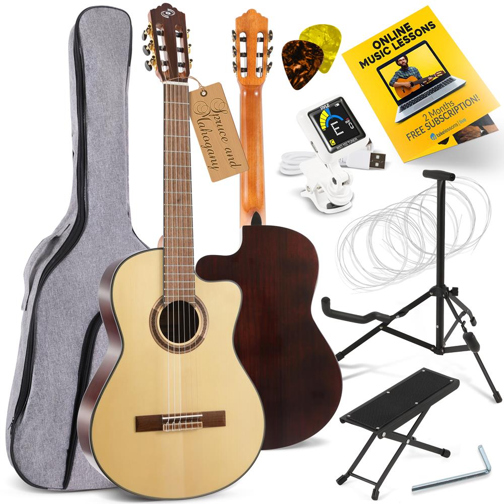 Complete Acoustic Guitar Kit for Beginners with Tuner, Strap, Picks & Case - Perfect for Learning, Practice & Home Performances