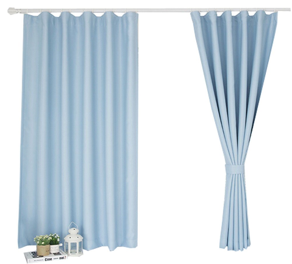 2 Pack Blackout Curtains 51x70.9 Inch - Thermal Insulated Window Drapes for Bedroom & Living Room - Noise Reducing & Energy Saving (Blue)