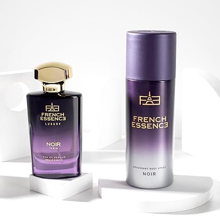 Premium Men's Deodorant Spray & Body Fragrance Set - Long Lasting Noir Scent, 60ml Perfume + 150ml Deodorant - Luxury Gift for Him, Fresh Cologne for Work, Gym & Daily Use