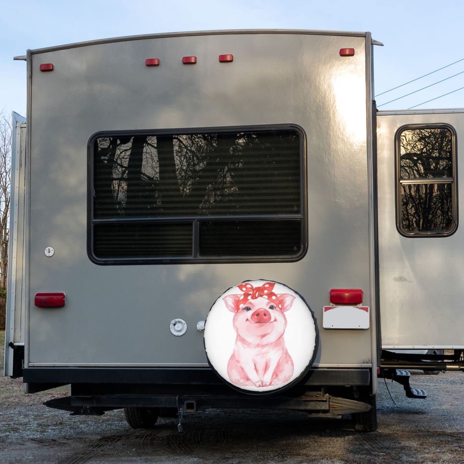 Funny Pig Baby Spare Tire Cover - Waterproof & Dust-Proof Wheel Cover for Trailer, RV, SUV (Fits 14-17 Inch Tires) - Perfect for Camping, Road Trips & Outdoor Adventures