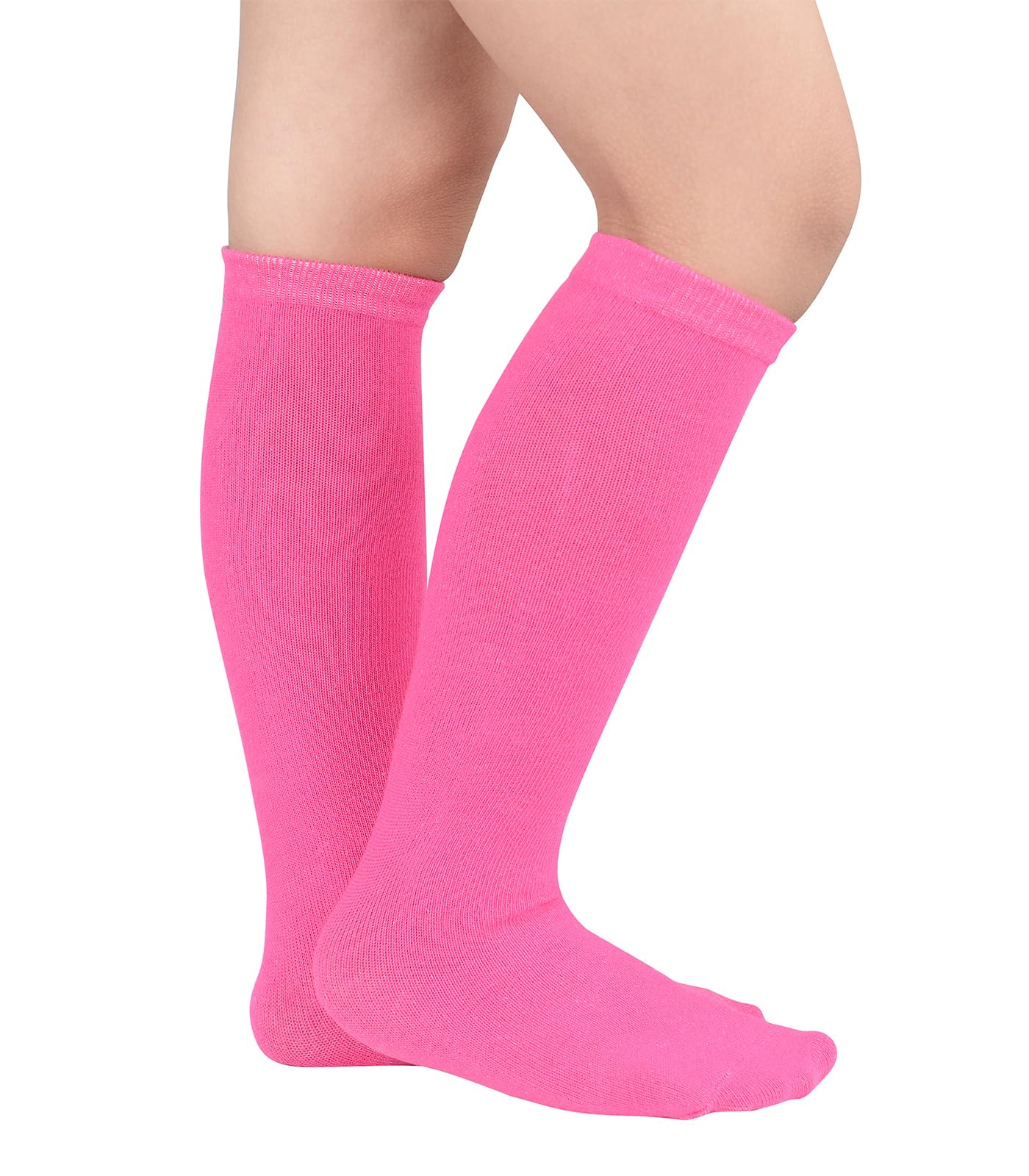 Zando Kids Soccer Baseball Football Softball Socks - Cotton Knee High Athletic Socks for Boys & Girls Ages 3-12 - Perfect for Sports Uniforms, Team Games & School PE Activities