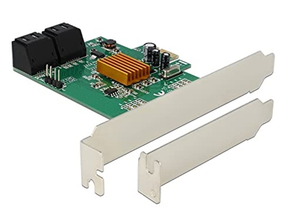 Delock SATA 6Gb/s PCIe 2.0 x1 Storage Controller - High Speed Data Transfer for PC, Server & Workstation - Perfect for Gaming, Video Editing & Data Backup