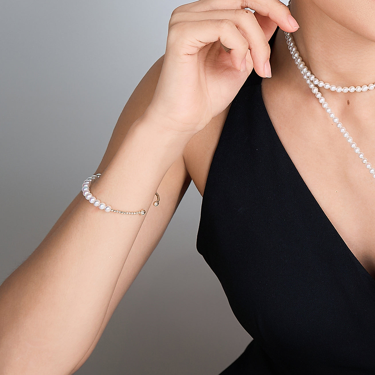 18K Solid Gold Akoya Pearl Bracelet for Women - Elegant Luxury Pearl Jewelry Gift for Anniversary, Birthday & Special Occasions