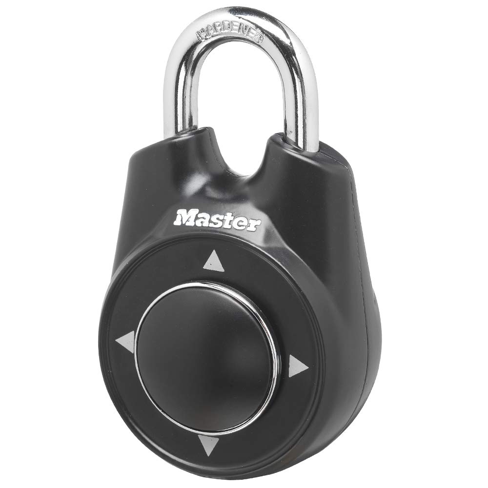 Master Lock 1500iD Black Directional Combination Padlock - Set Your Own Code | Secure Lockers, Gym Bags & Storage Units