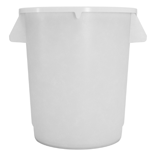 Carlisle 84101002 Bronco Round Waste Bin & Food Container - 10 Gallon, White - Ideal for Restaurants, Kitchens & Commercial Use