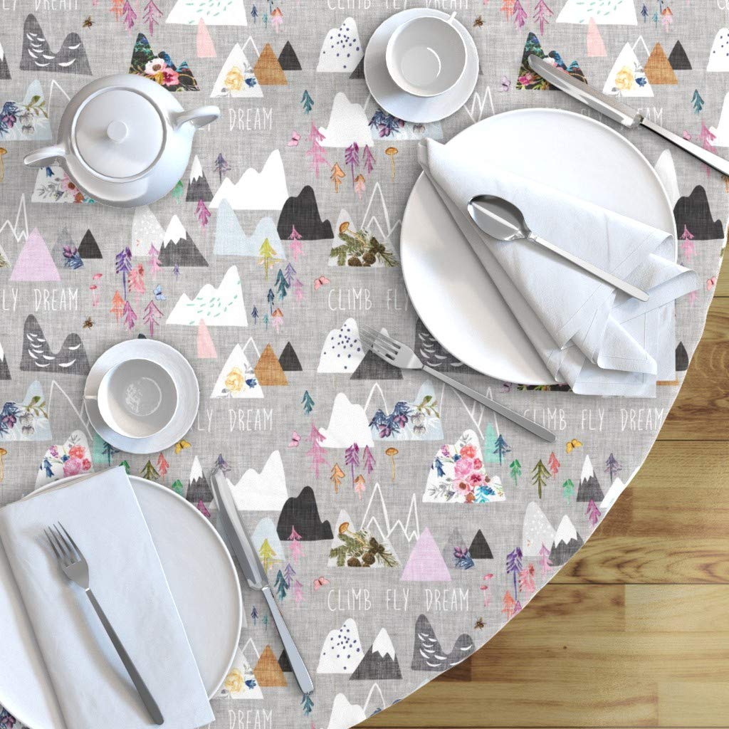 Custom Printed Cotton Sateen Tablecloth 90