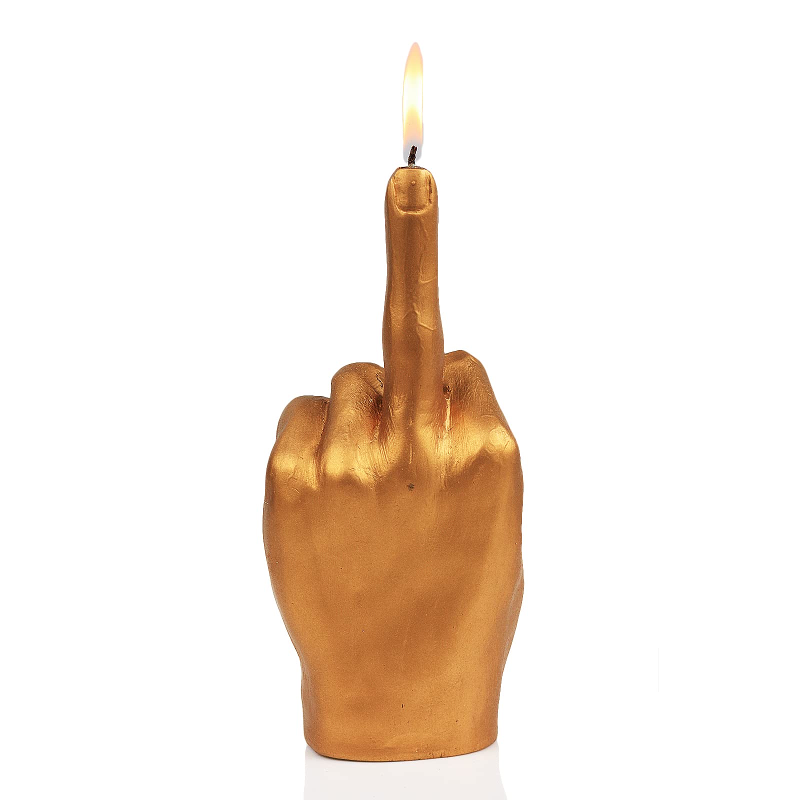 Finger Gesture Candle - Middle Finger FCK You Candle in Gold for Home Decor, Gag Gifts & Pranks | Funny Novelty Gift for Friends, Office Desk Decor