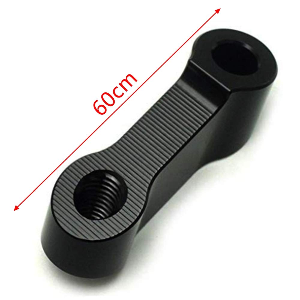 Universal Motorcycle Mirror Mount Risers - 10mm Right Thread CNC Aluminum Extenders for Enhanced Rearview Visibility | Perfect for Harley, Honda, Yamaha & More | Ideal for Highway Riding and Urban Commuting