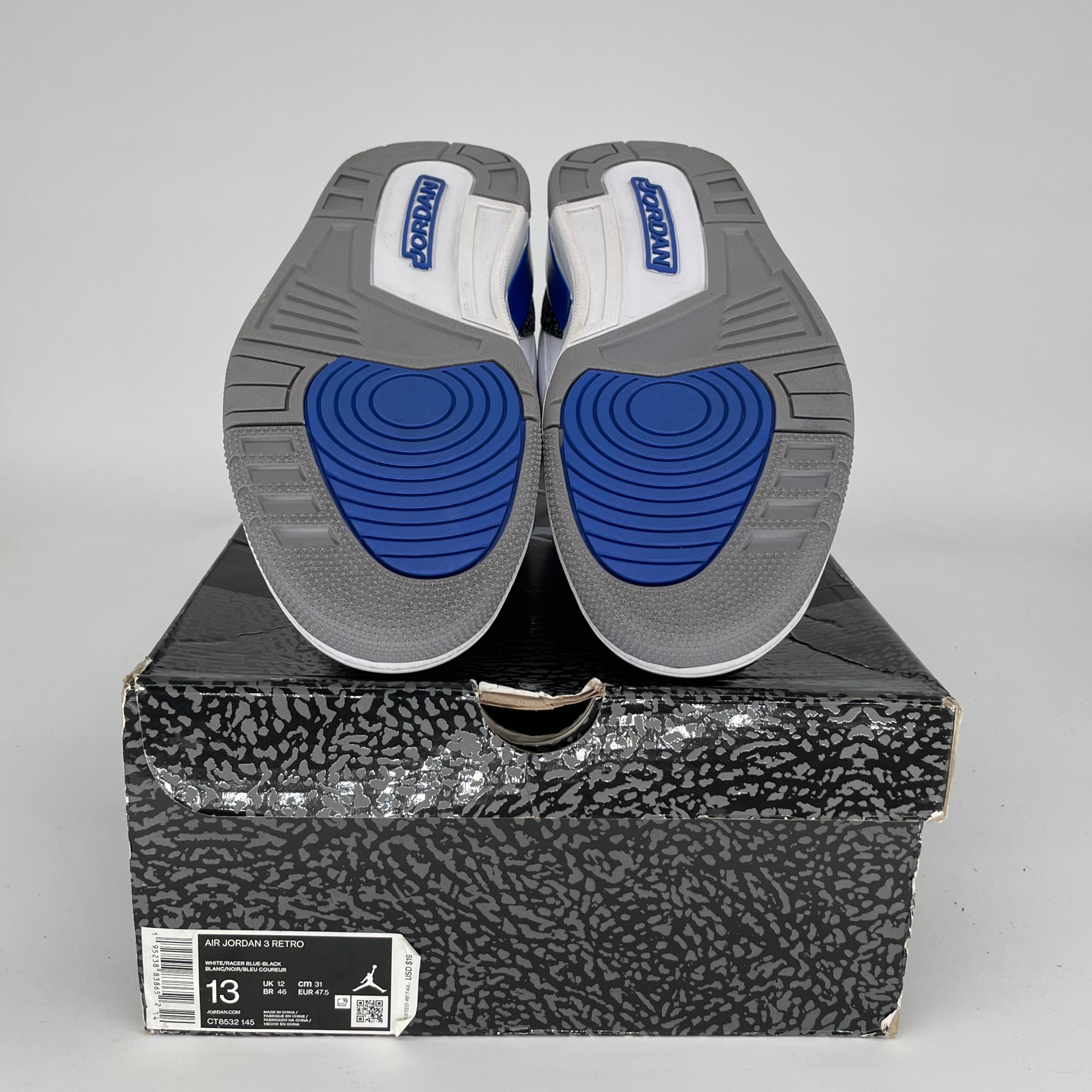 AIR JORDAN 3 RACER BLUE Men's Basketball Shoes Size 13 - Retro Style Sneakers CT8532-145 | Perfect for Streetwear, Gym & Casual Outfits