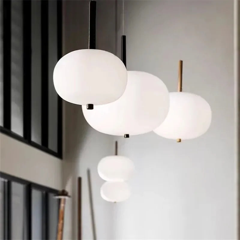 Modern Glass Ball LED Pendant Light - Dimmable Hanging Fixture for Kitchen Island, Dining Room & Bedroom Decor