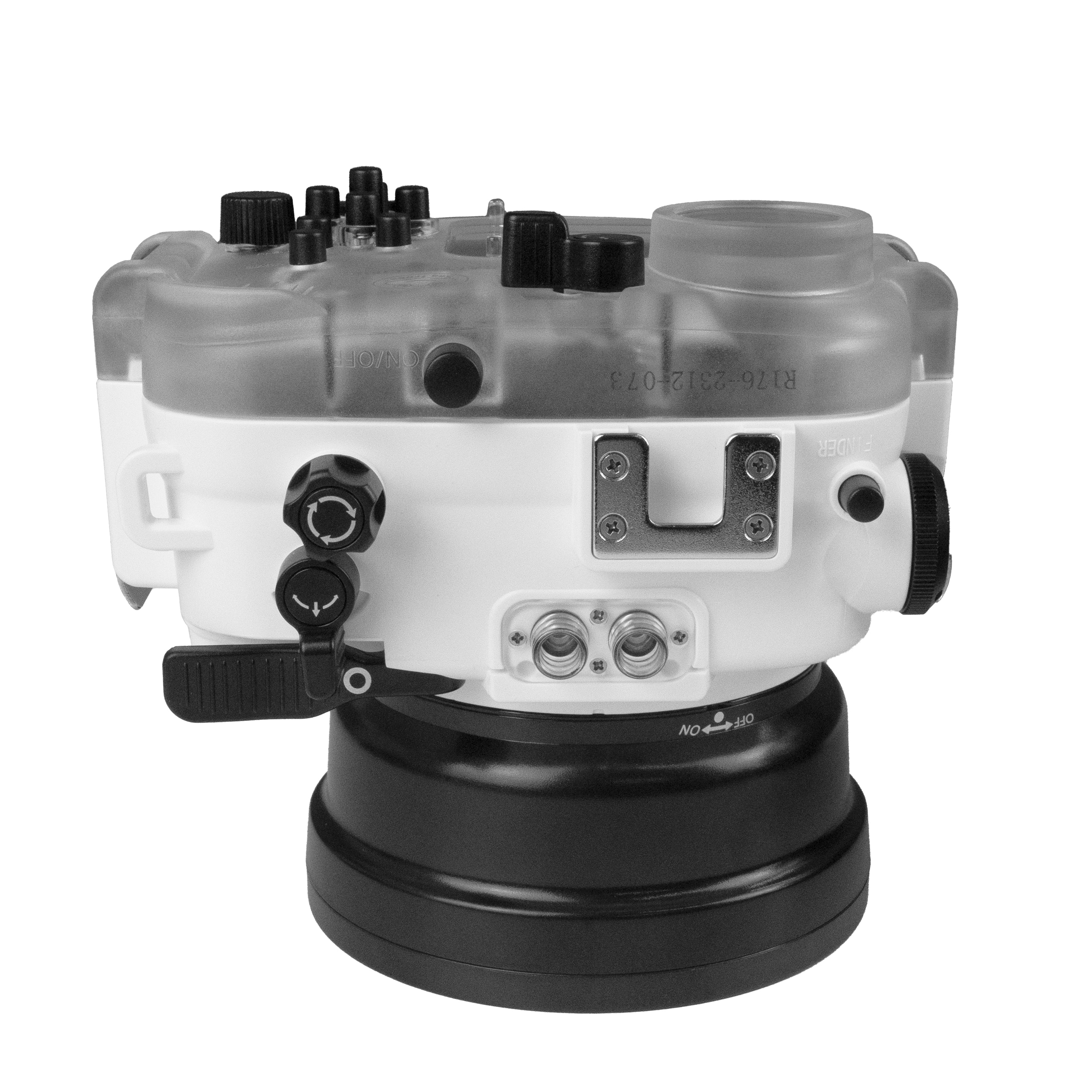 Waterproof Housing for Sony RX1xx Series - 60M/195FT Depth Rating, Aluminum Pistol Grip & 6 Dry Dome Port - Ideal for Surf Photography (White)