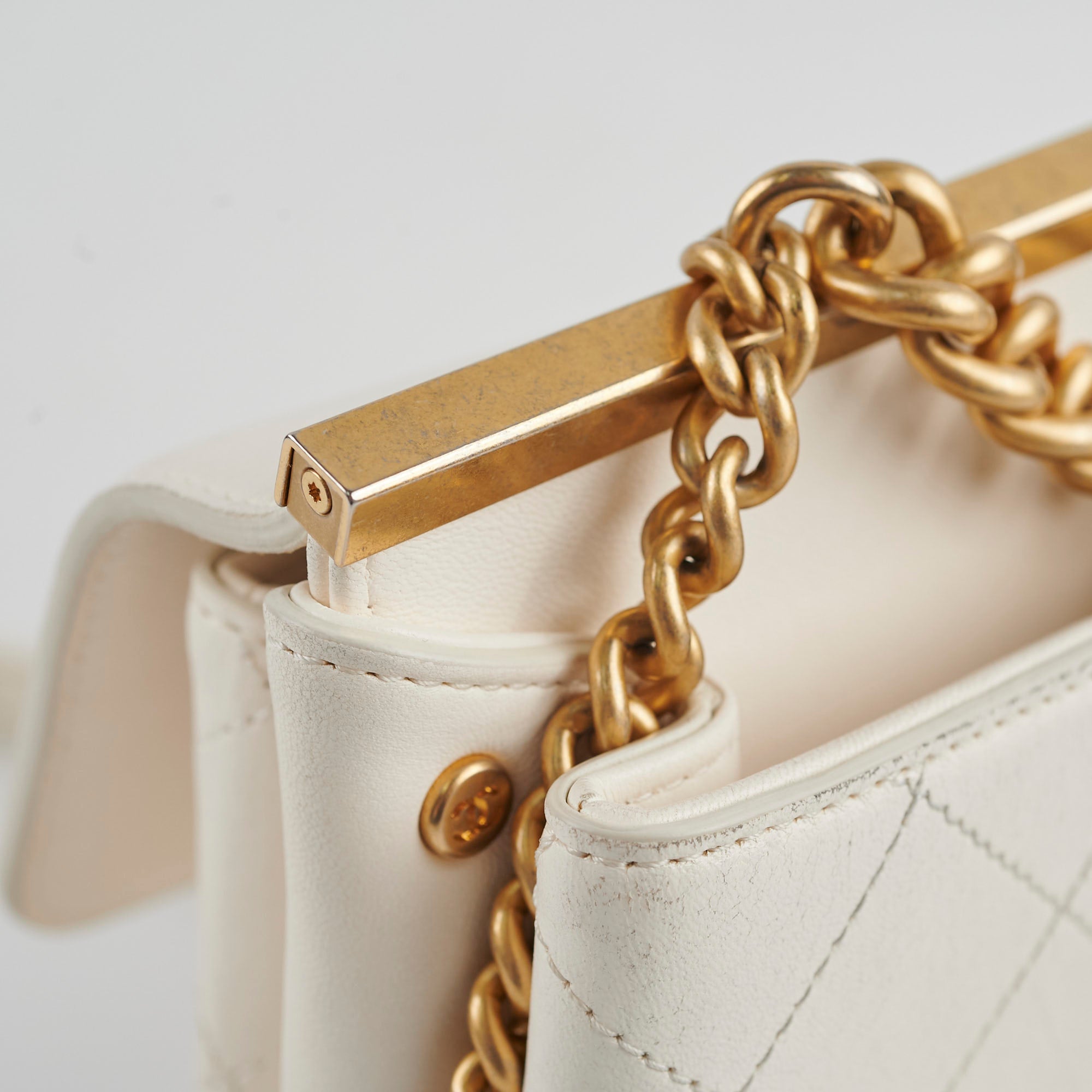Chanel Reversible Quilted Flap Bag White Gold Hardware 25 Series - Luxury Crossbody Purse for Women, Perfect for Parties & Evening Events
