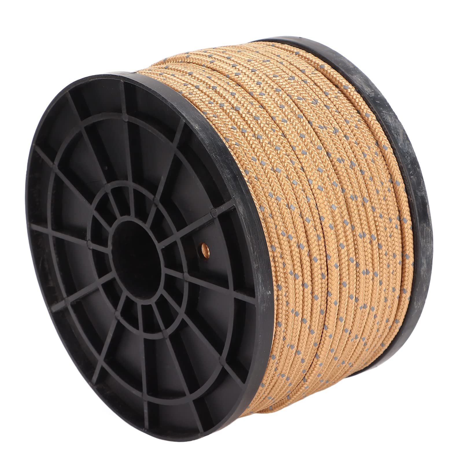 Minifinker High-Density Reflective Camping Rope - Khaki Smoothing Texture for Outdoor Tents, Hiking & Survival Gear | Perfect for Backpacking, Emergency Shelters & Adventure Travel