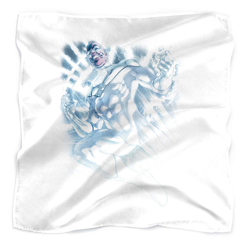 Green Lantern White Lantern Sinestro Bandana - 21x21 Inch Superhero Cosplay Scarf for Comic Con & Halloween Costume Accessories
