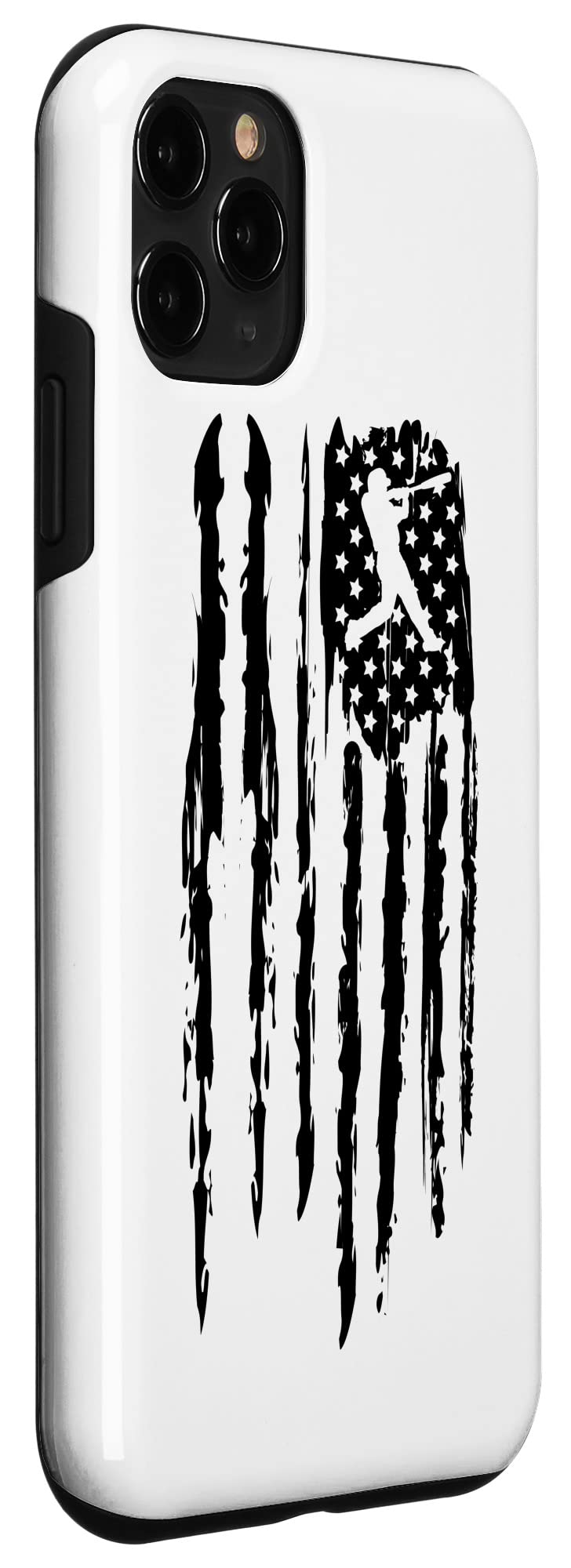iPhone 11 Pro Case - Vintage USA Flag Design, Patriotic Baseball & Softball Protective Cover | Perfect for Sports Fans, Daily Use & Gift Giving