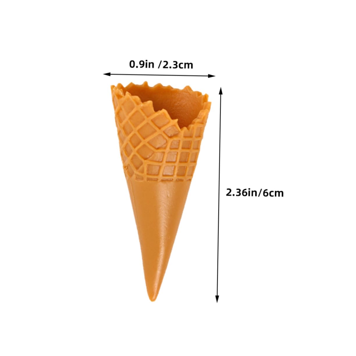 15pcs Miniature Fake Ice Cream Cones for Jewelry Making, DIY Crafts, Dollhouse Decor - Perfect for Party Favors, Photography Props & Kids Play