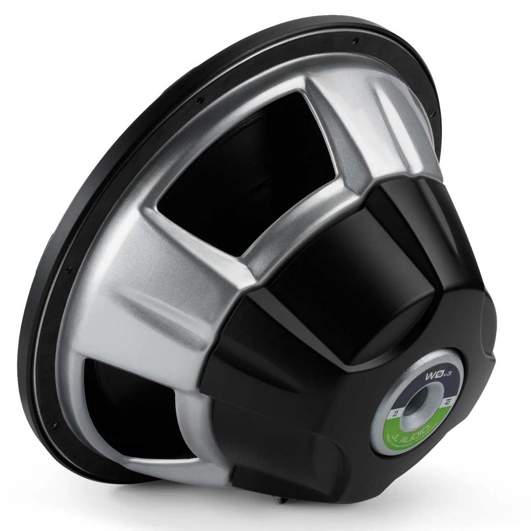 JL Audio 15W0v3-4 15-Inch 4 Ohm Car Subwoofer - 500W RMS Power, W0 Series - Perfect for Car Audio Systems & Bass Enthusiasts
