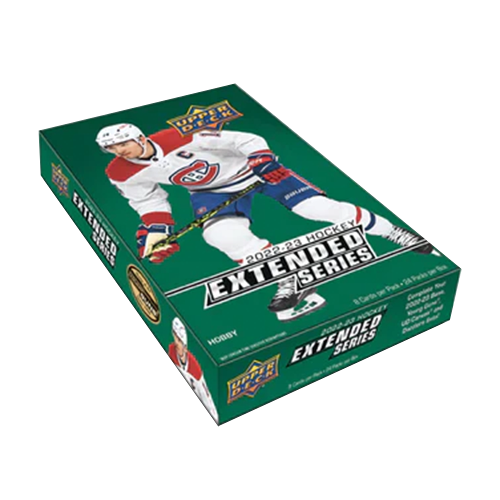 2022-23 Upper Deck Extended Series Hockey Hobby Box - 24 Packs with Exclusive Rookies & Inserts - Perfect for Collectors and Fantasy Hockey Fans