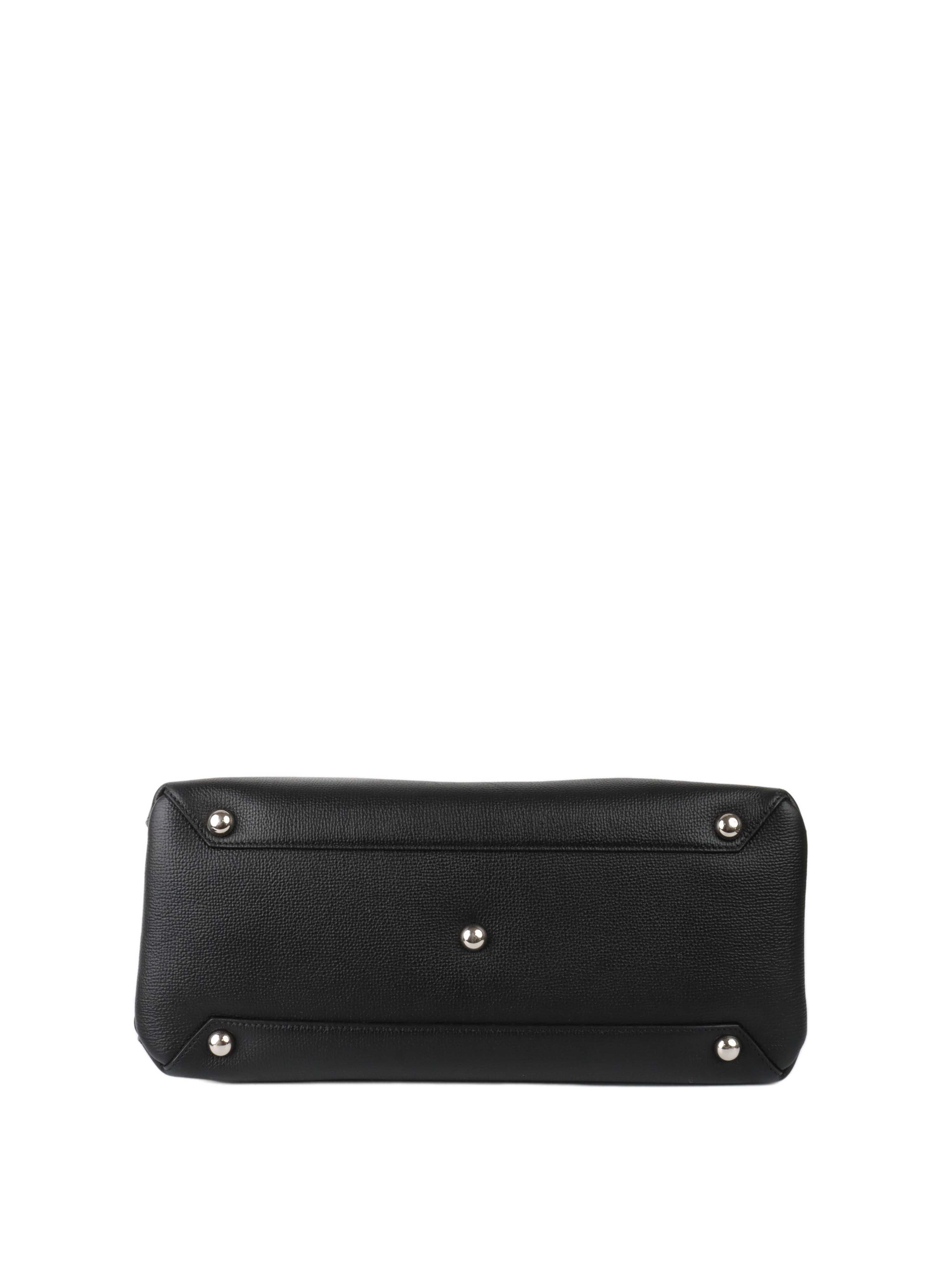 Burberry Black and Green Leather Tote Bag for Women - Luxury Designer Handbag for Work, Travel & Everyday Use