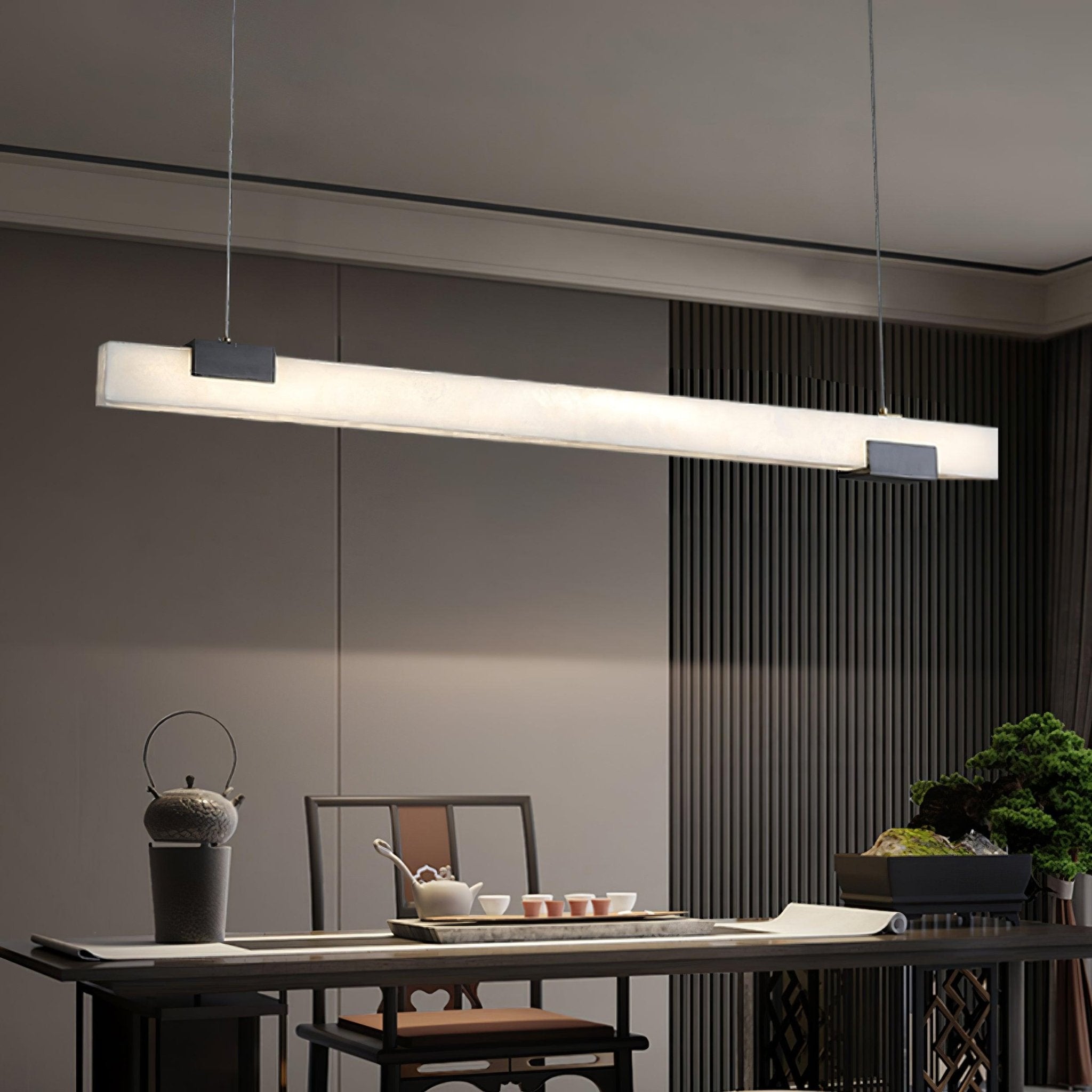 Elegant Alabaster Pendant Light - Modern Handcrafted Glass Ceiling Lamp for Dining Room, Kitchen Island & Bedroom Lighting