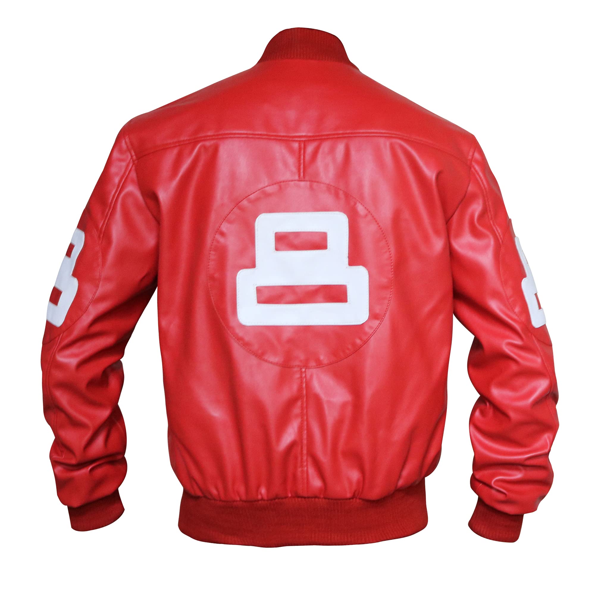 The Jasperz 8 Ball Pool Seinfeld Michael Hoban Bomber Leather Jacket - Men's Vintage Style Faux Leather Coat for Casual Wear & Cosplay Costume