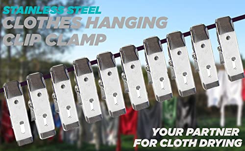 Premium 12-Pack Heavy Duty Clothes Pins & Beach Towel Clips - Strong Chair Clips, Towel Holder for Outdoor, Laundry, Camping - Multi-Purpose Hanging Clips for Clothesline, Blankets, Picnic, Poolside Use