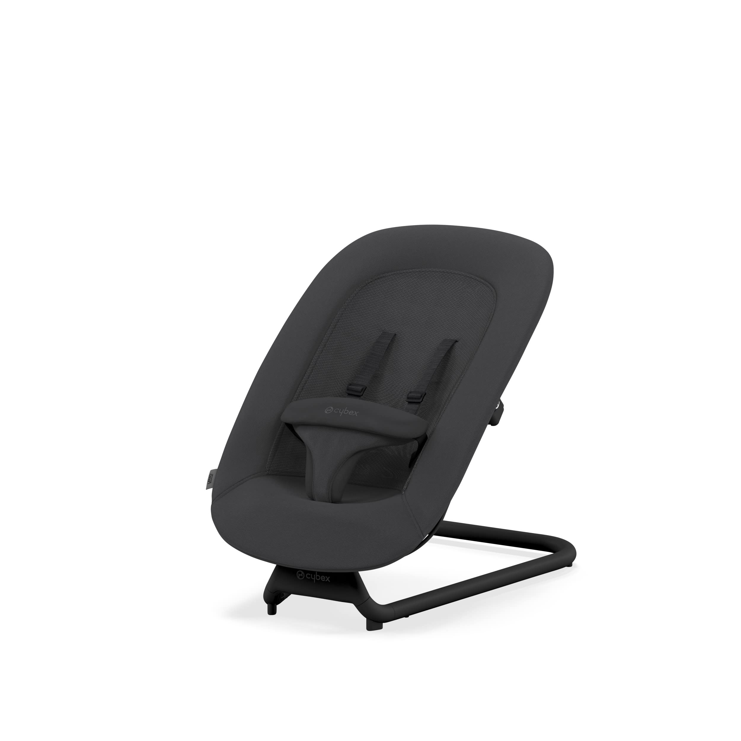 Cybex Lemo Self-Bouncing Baby Bouncer - Adjustable Harness & Breathable Mesh Backrest with Comfort Inlay & Head Hugger - Playtime & Relaxation for Infants - Perfect for Nursery, Living Room or Outdoor Use - Stunning Black