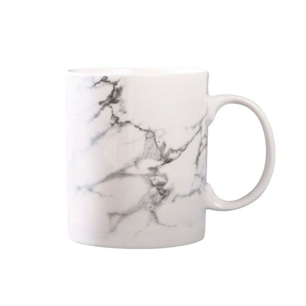 DOITOOL 12oz-14oz Marble Effect Ceramic Coffee Mug - Insulated Tea Cup for Hot & Cold Drinks - Perfect for Coffee Shops, Home, Office & Gifts (Set of 1)