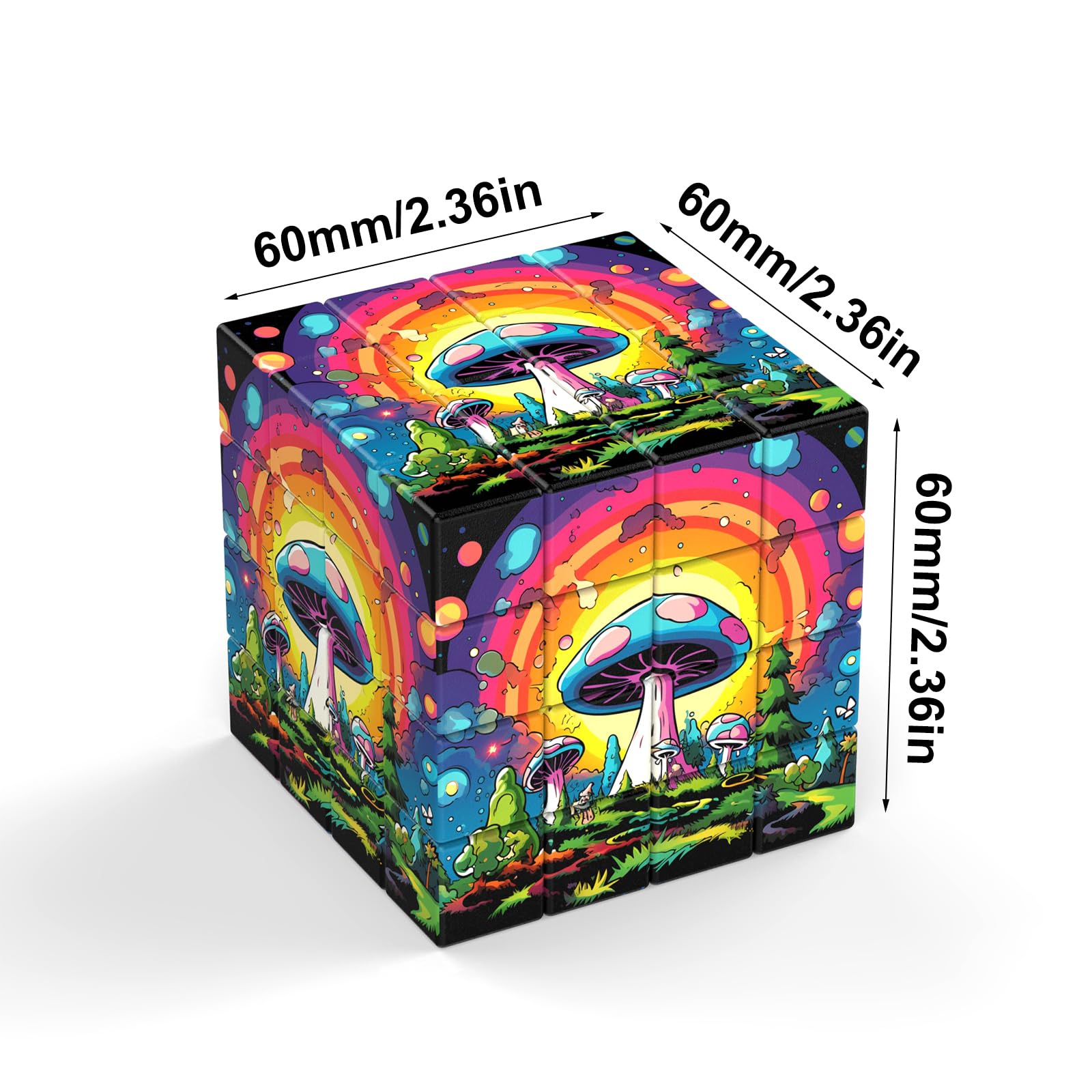Premium 60mm Square Kitchen Helper Spice Grinder - Blue Mushroom Design for Fresh Herbs & Spices | Perfect for Cooking, Baking & Meal Prep