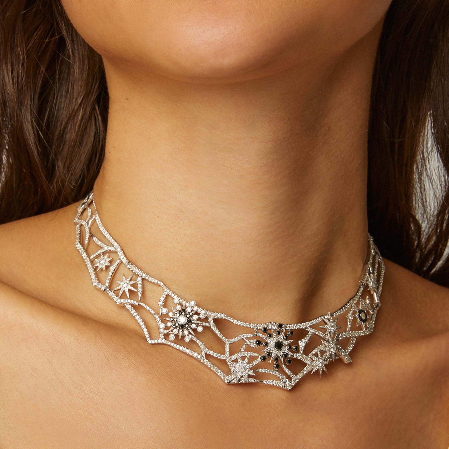 Elegant Star and Moon Choker Necklace - Dainty Celestial Jewelry for Women, Perfect for Date Night & Boho Fashion | Gift for Her, Birthday Present, Valentine's Day