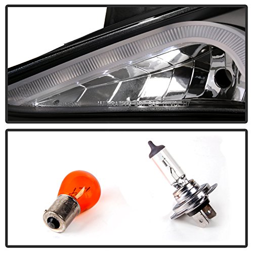 Xtune LED Tube DRL Headlights for 2011-2013 Hyundai Sonata - Black/Clear Lens - High Visibility Daytime Running Lights for Enhanced Safety & Style