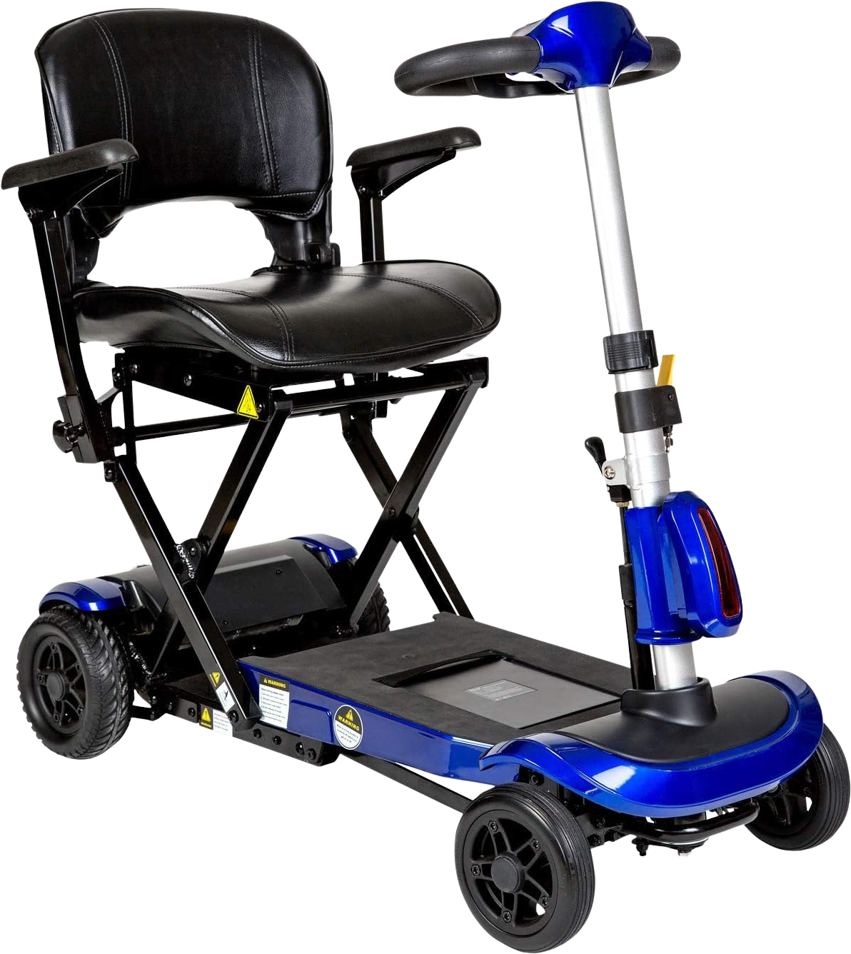 Drive Medical ZOOME FLEX AUTO Folding Mobility Scooter - 4 Wheel Electric Scooter for Adults & Seniors - Lightweight & Portable (Blue) - Perfect for Shopping, Travel & Outdoor Activities