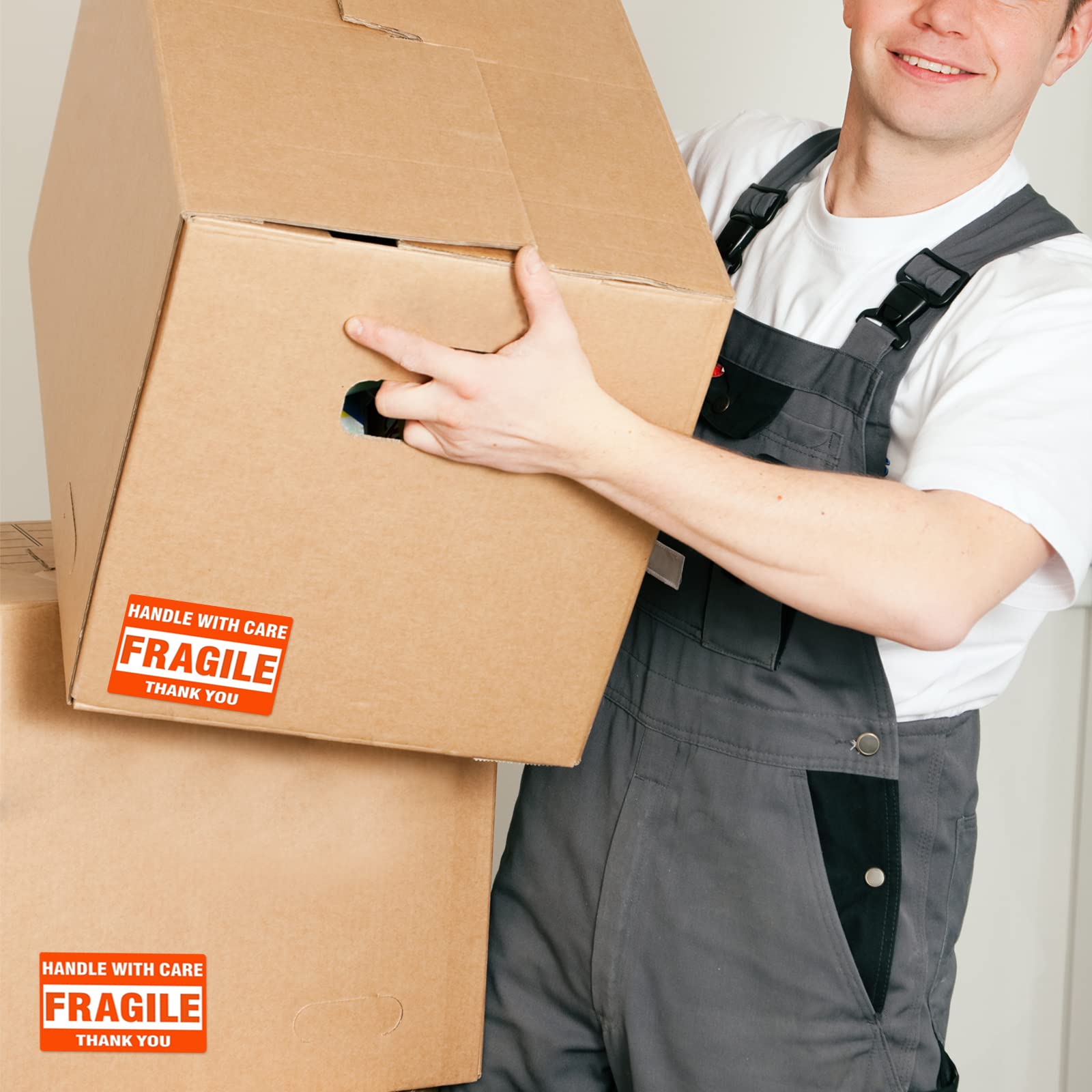 40,000 Fragile Stickers - 80 Rolls (2