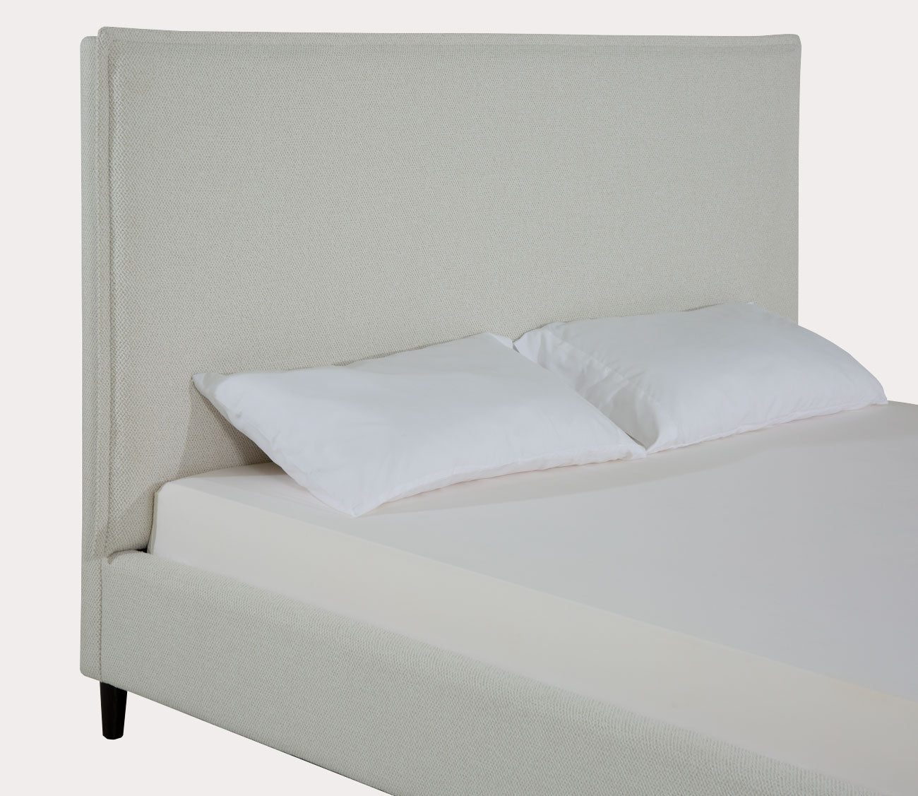 Palliser Sebring Snow Leather Upholstered Panel Bed - Queen Size Modern Platform Bed Frame with Headboard - Perfect for Master Bedroom, Guest Room & Luxury Home Decor